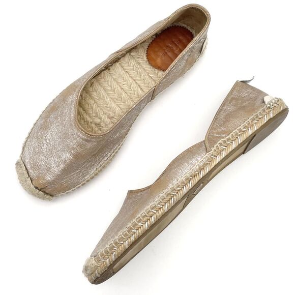 Rag & Bone Georgie Silver Platinum Espadrille Slip-On Shoe Women’s Size 39.5 | 9 - Picture 2 of 16
